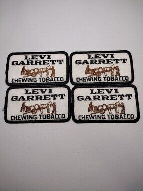 Levi Garrett Chewing Tobacco Classic Cap Hat Patches Vintage Retro lot of 4